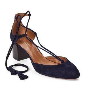 Aquazzura Boheme Tassel Pump Suede 50mm